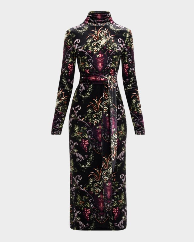 Piper Belted Turtleneck Midi Dress