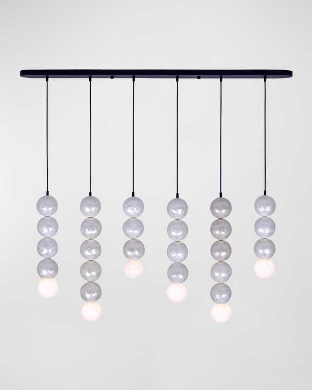 Pearls 6-Light Island Chandelier