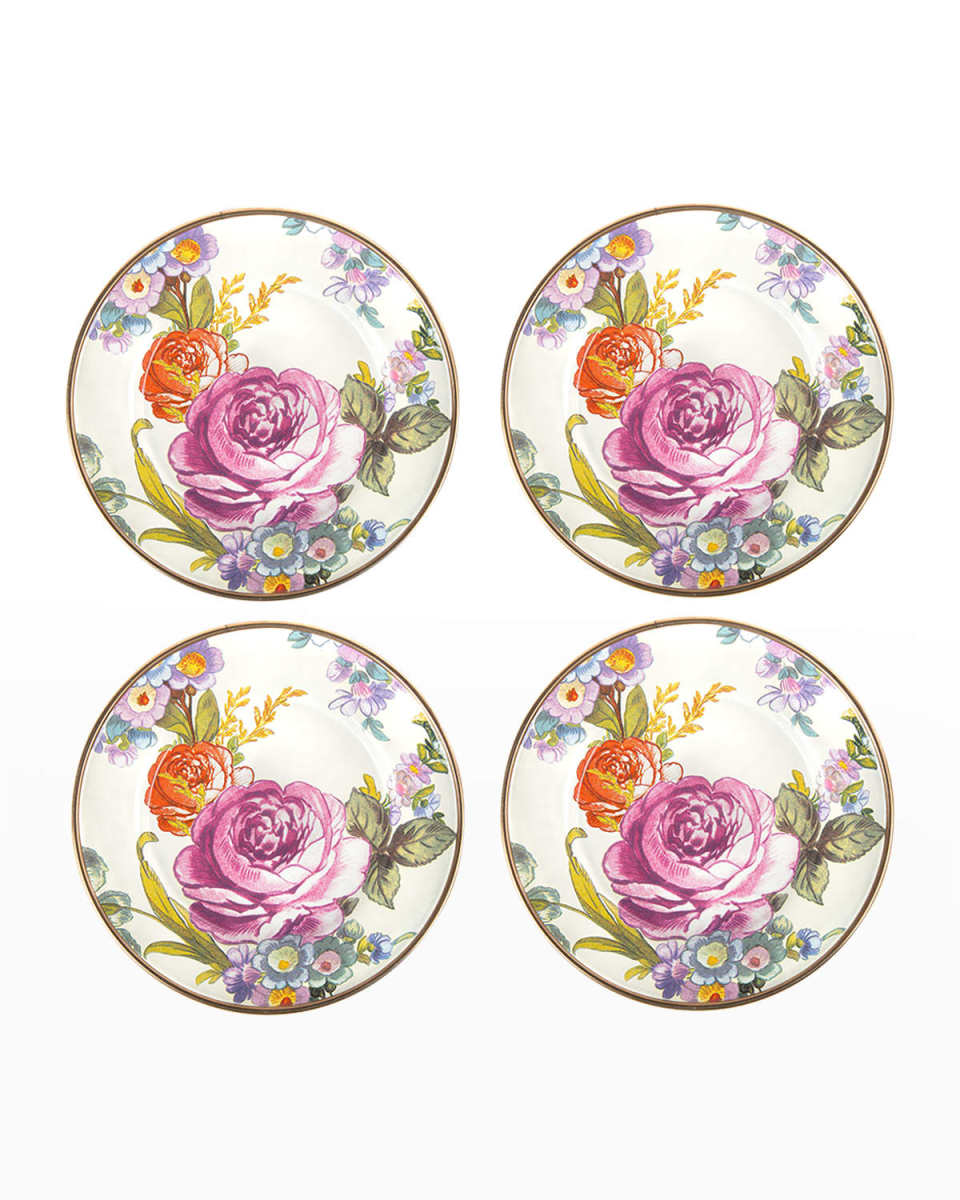 Flower Market Canape Plates, Set of 4