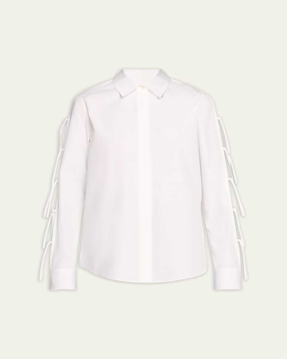 Split-Sleeve Button-Down Shirt