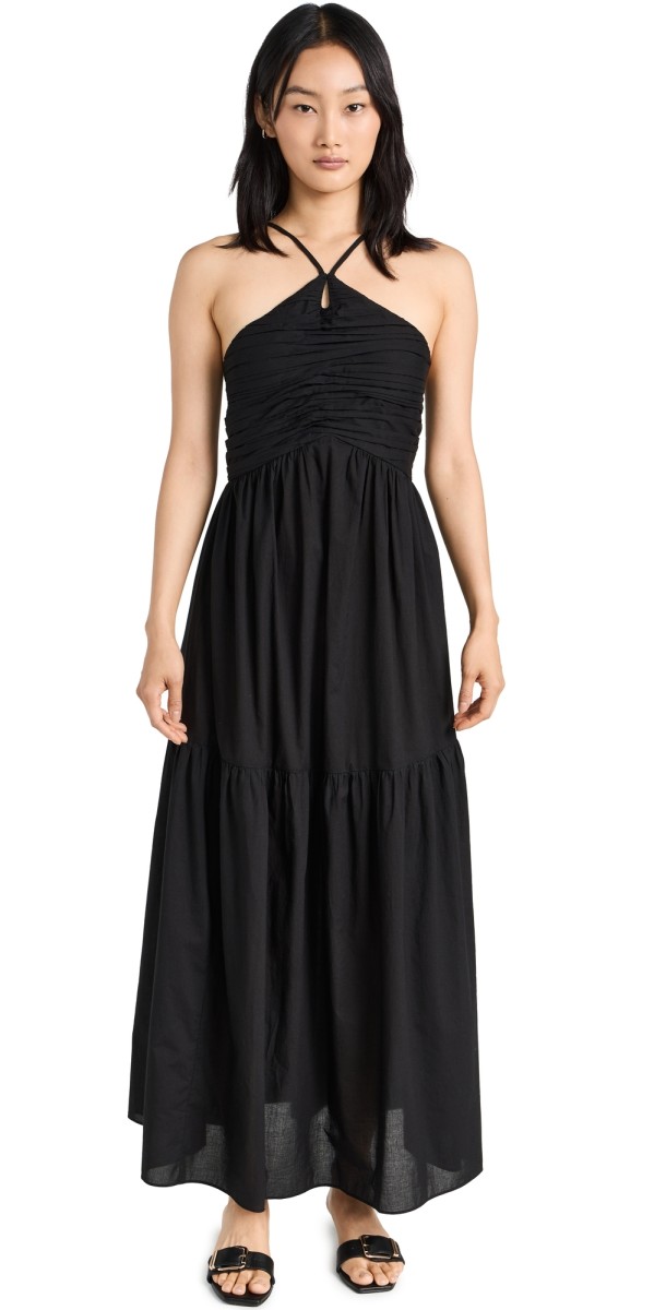 Playaucila Halter Dress Black