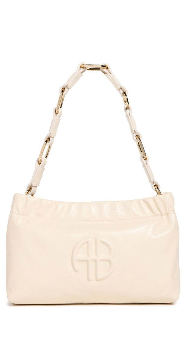 ANINE BING Small Kate Shoulder Bag Ivory