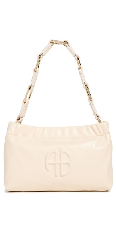 ANINE BING Small Kate Shoulder Bag Ivory