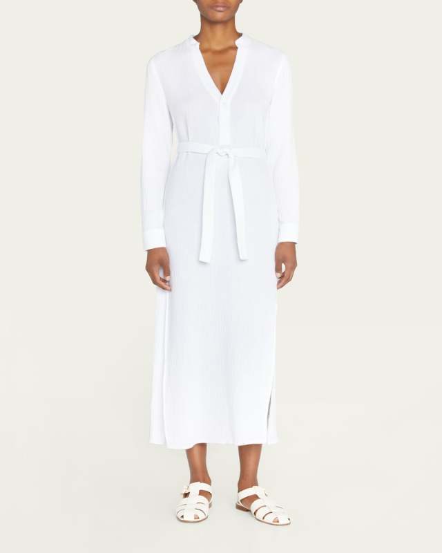 Frieda Gauze Long-Sleeve Shirtdress