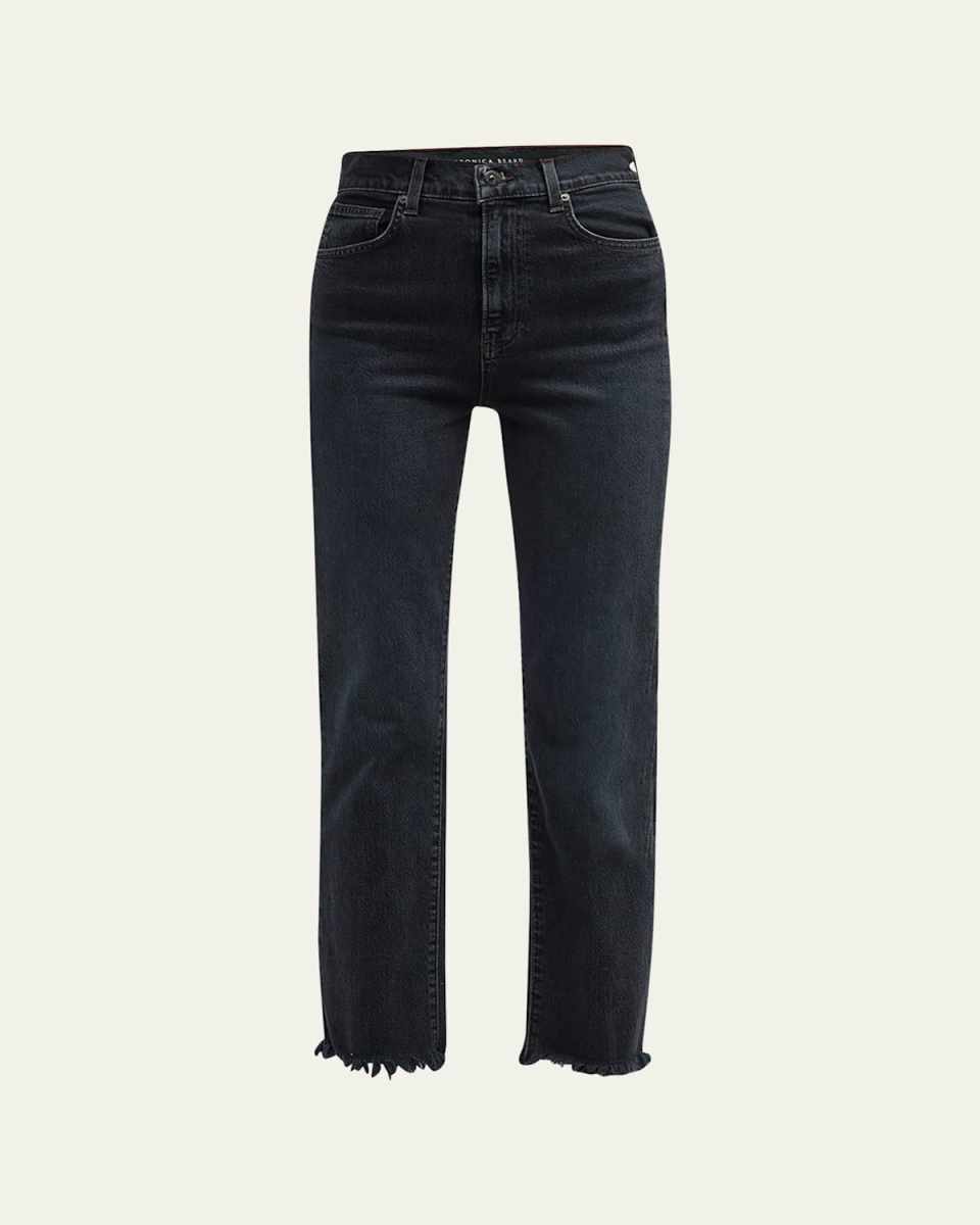 Joey Straight-Leg Frayed Jeans