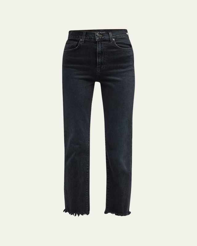Joey Straight-Leg Frayed Jeans