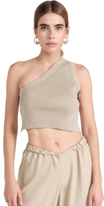 Jacquemus La Maille Ascu Top Light Khaki