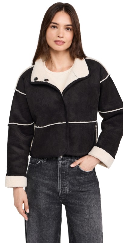 Velvet Kelly Jacket Black/Ecru
