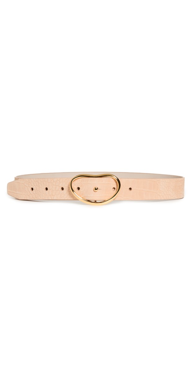 Lizzie Fortunato Wide Georgia Belt Nude Croc