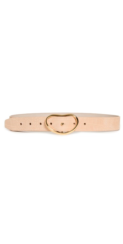 Lizzie Fortunato Wide Georgia Belt Nude Croc