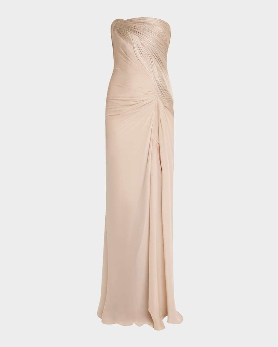 The Draped Strapless Gown