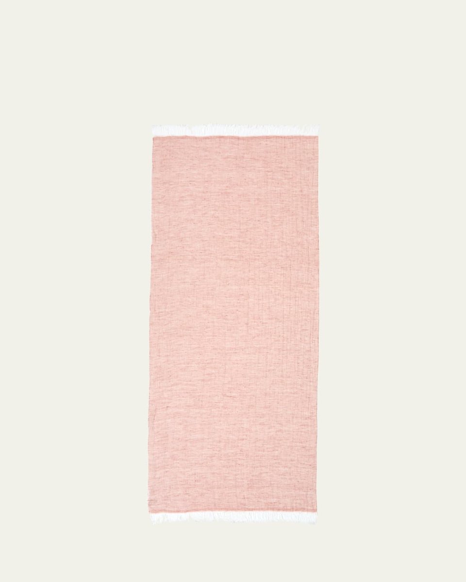 Two-Tone Fringe Flax Scarf