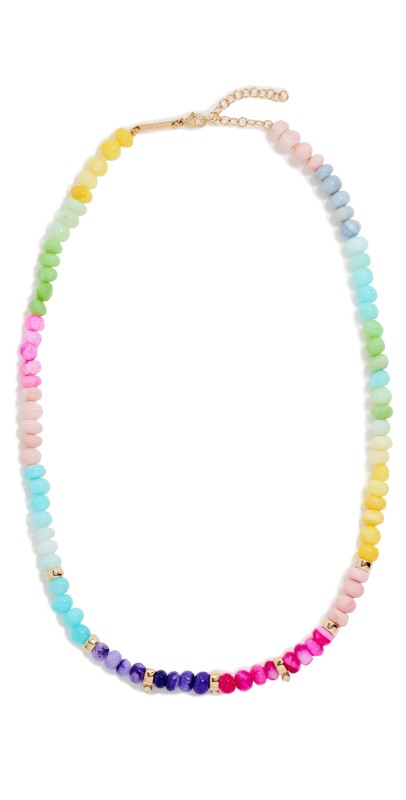 Zoe Chicco 14k Gemstone Beads Bead Necklace Rainbow/Yellow Gold