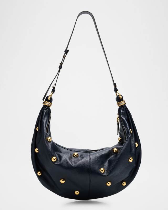 Bracelet XL Hobo Bag in Leather with Studs