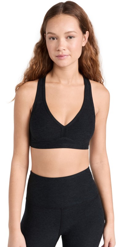 Beyond Yoga Spacedye Lift Your Spirits Bra Darkest Night