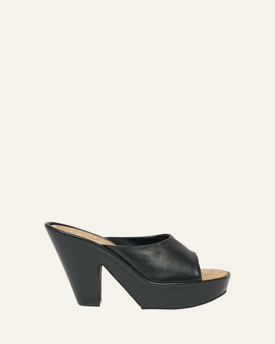 Doll Leather Platform Mule Sandals