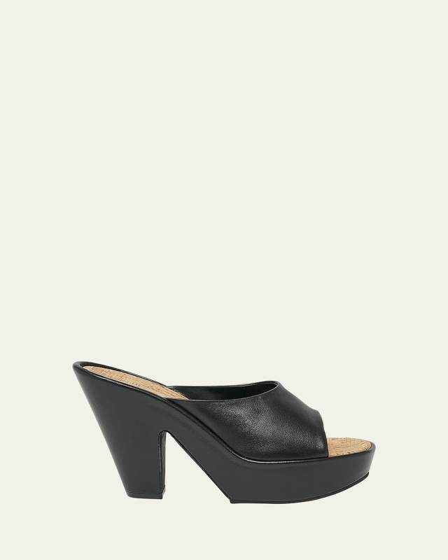 Doll Leather Platform Mule Sandals