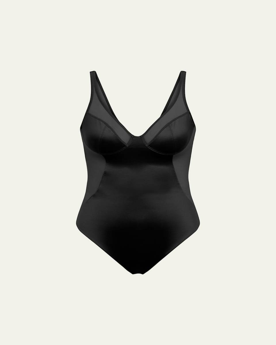 Sleeveless Shaping Satin Bodysuit