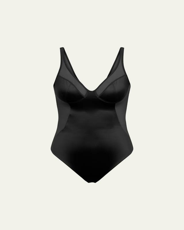 Sleeveless Shaping Satin Bodysuit