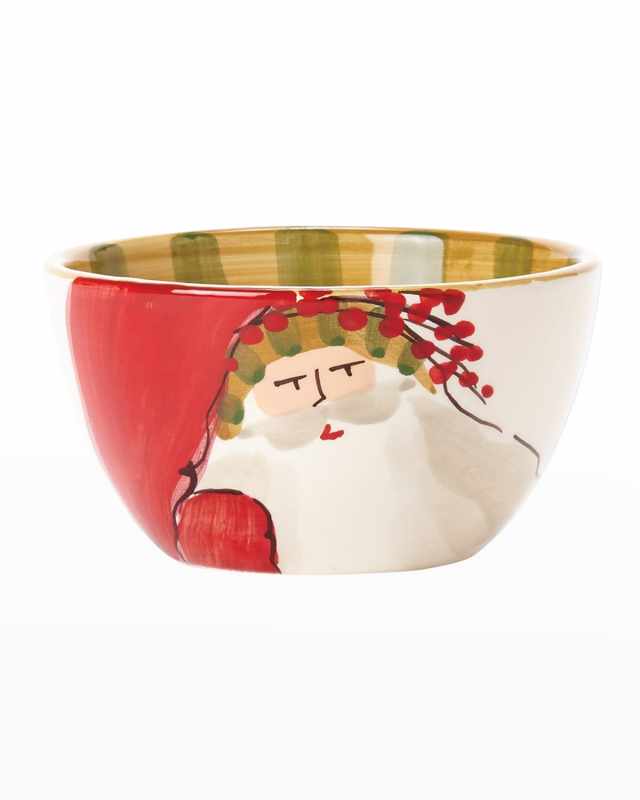 Old St. Nick Cereal Bowl Striped Hat