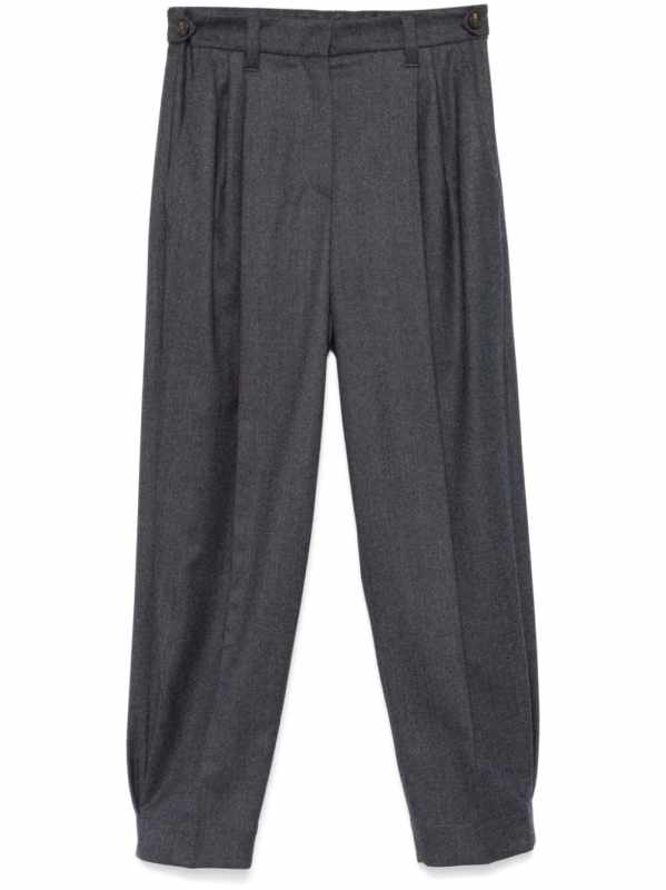 pleat-detail tailored trousers