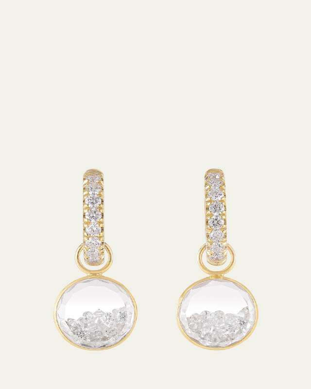 Gala Diamond Kaleidoscope Shaker Huggie Earrings