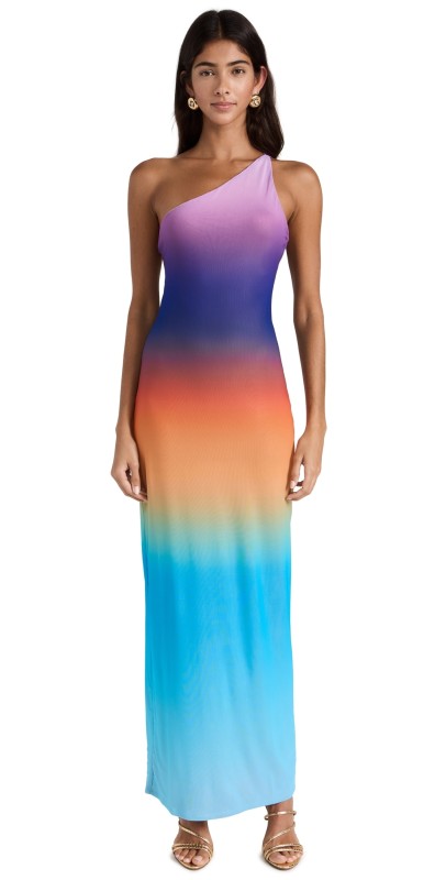AFRM Foley Onehoulder Power Mesh Dresspring Ombre