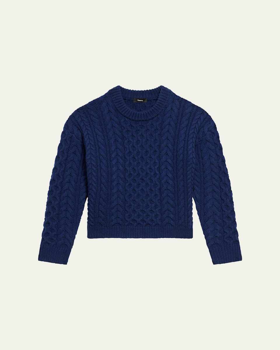 Cable-Knit Aran Wool-Cashmere Sweat