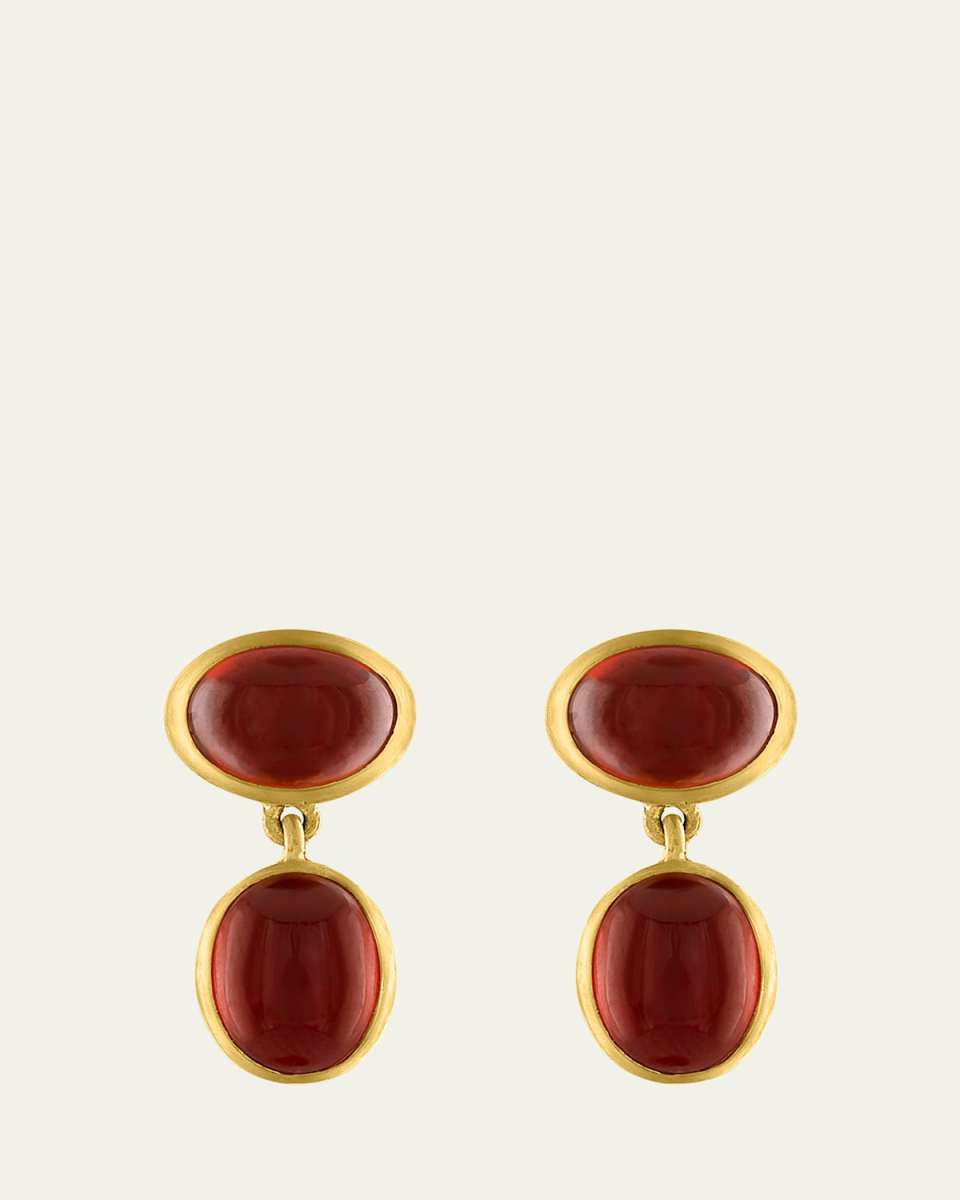 Small Garnet Amphora Earrings