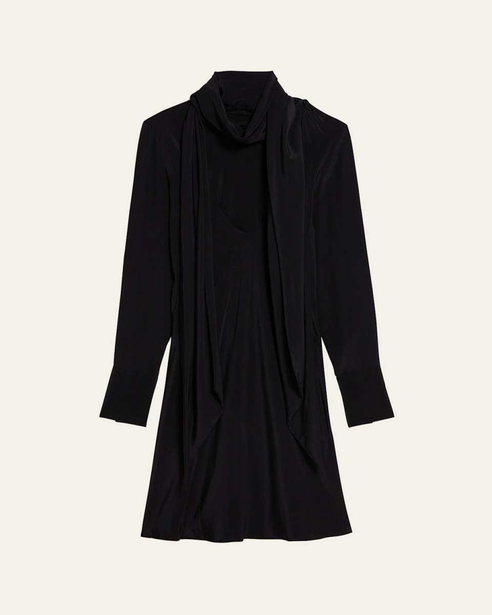 Long-Sleeve Scarf Dress