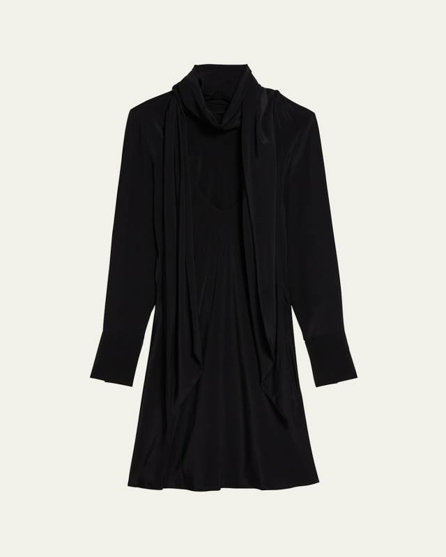 Long-Sleeve Scarf Dress