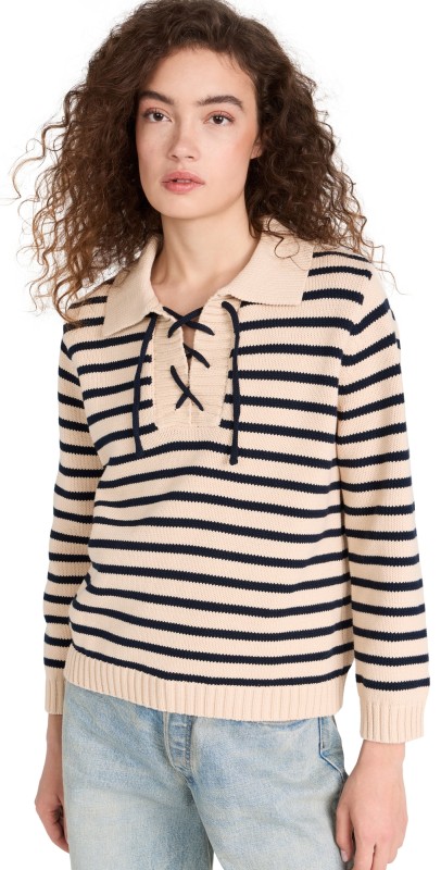 DEMYLEE Marjorie Sweater Natural / Navy
