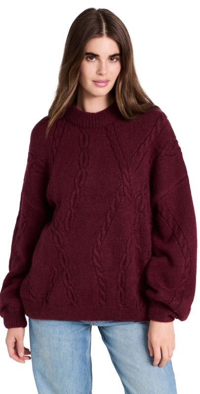 ANINE BING Mikeweater Burgundy