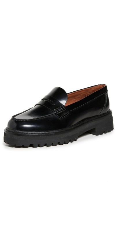 Reformation Agathea Chunky Loafers Black