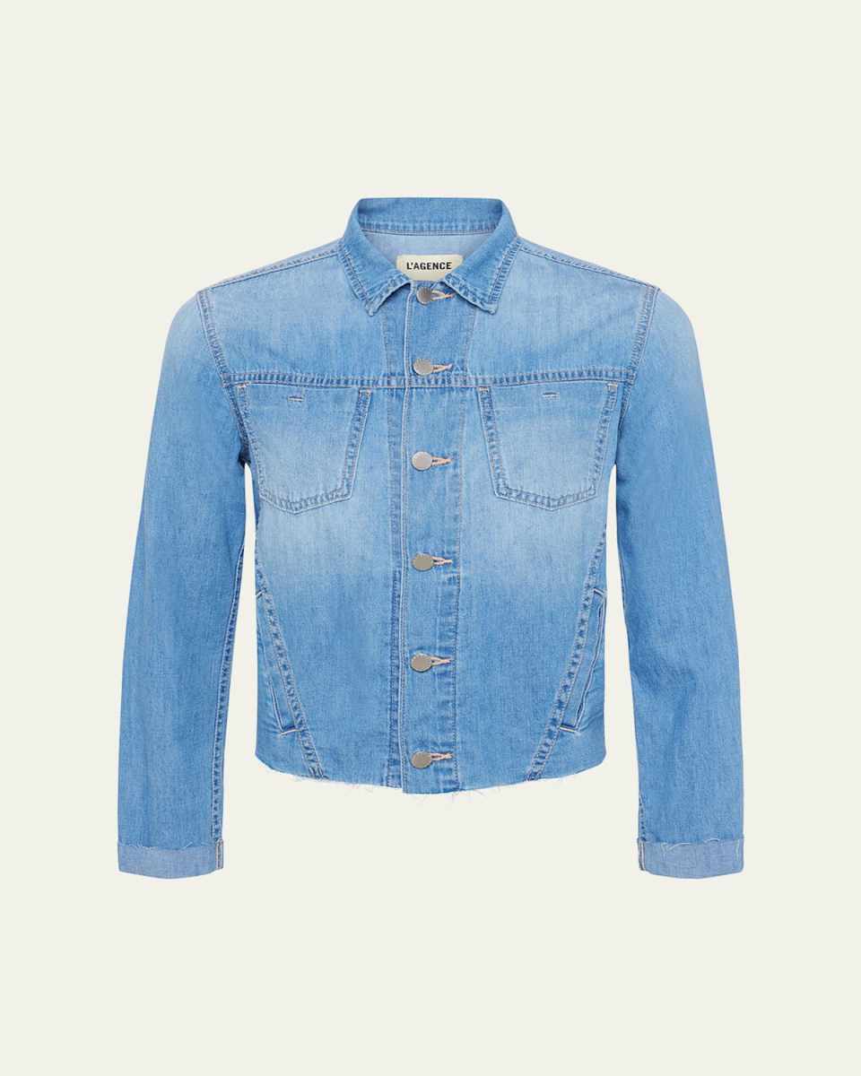 Janelle Slim Raw Denim Jacket