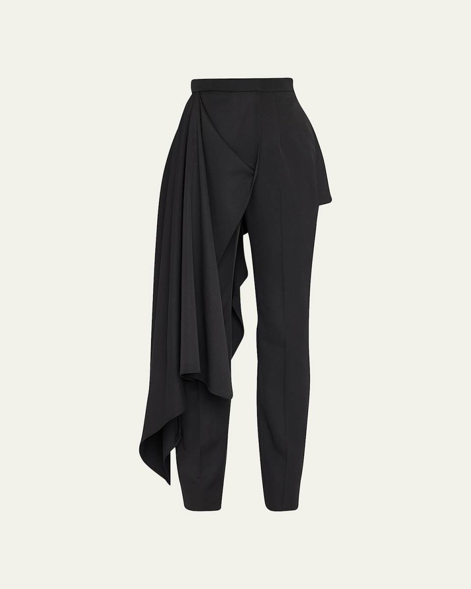 Draped Straight Trousers
