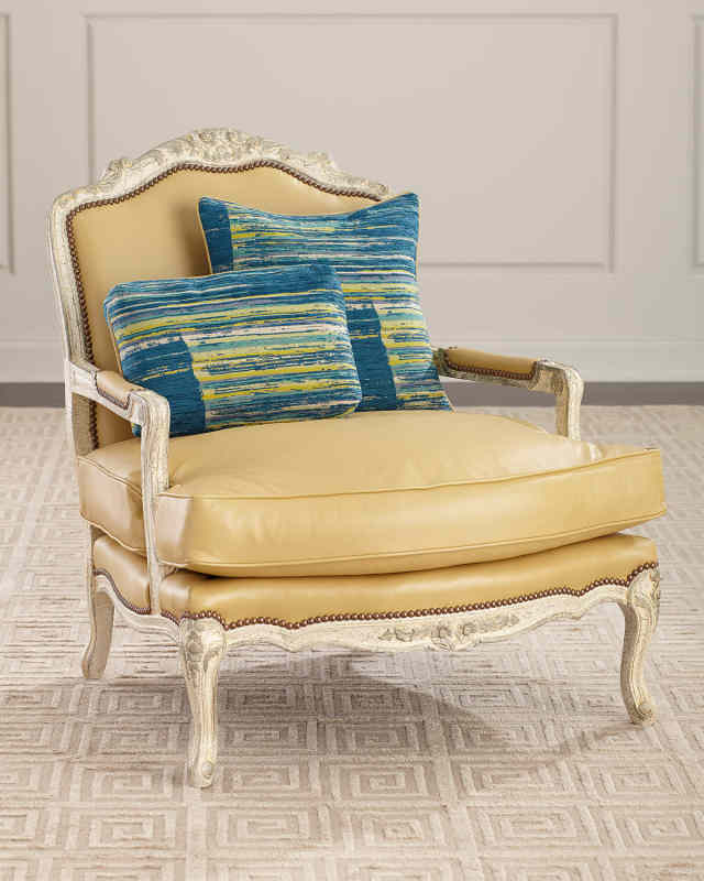 Garten Leather Bergere Chair