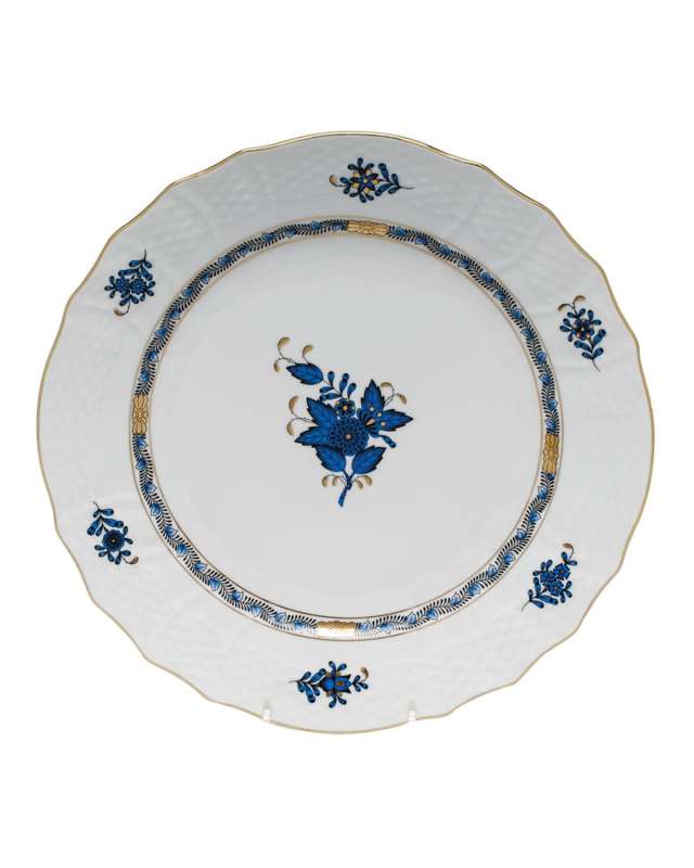 Chinese Bouquet Black Sapphire Service Plate
