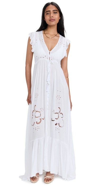 TIARE HAWAII Krawang Kimono Dress White