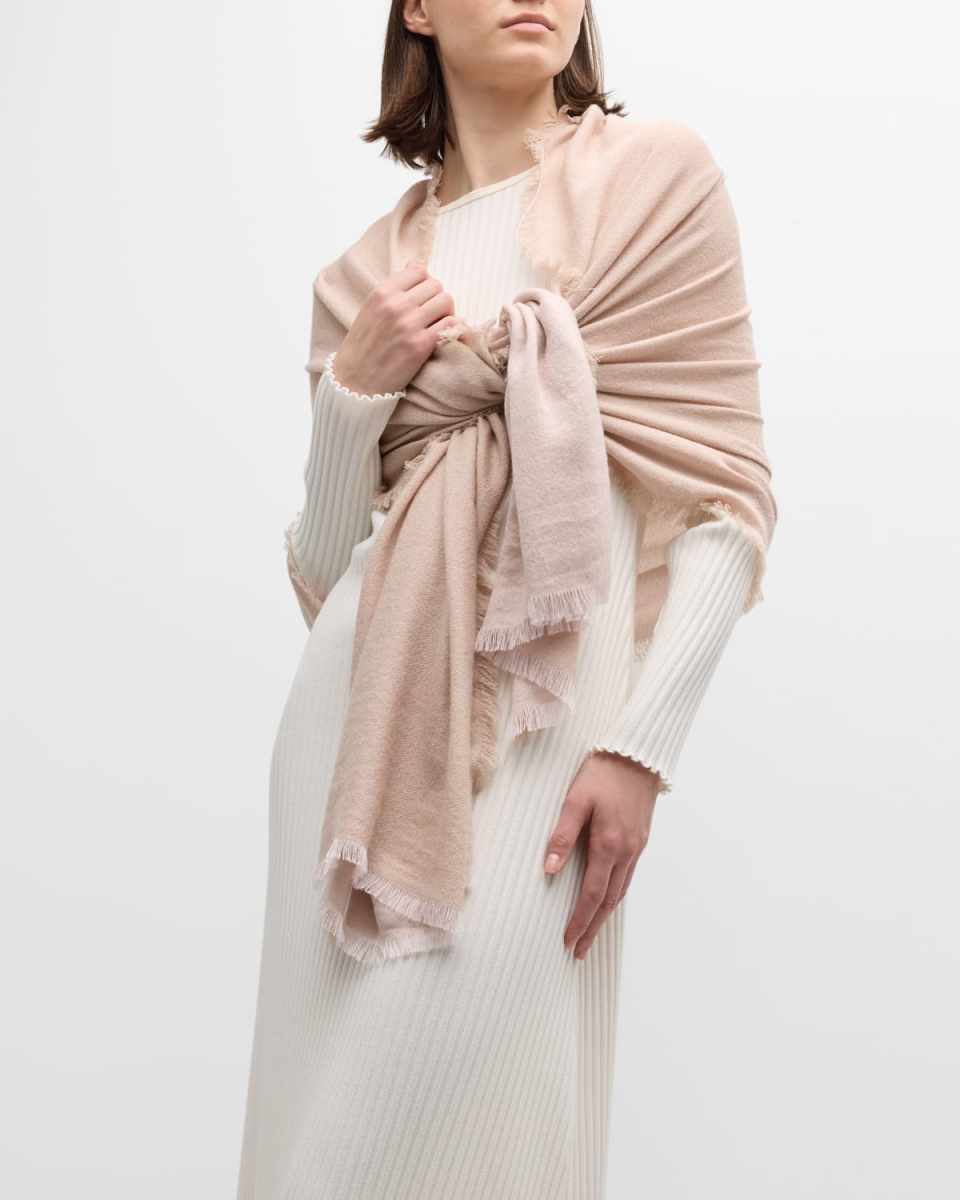 Fringed Cashmere-Blend Scarf