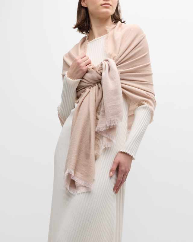 Fringed Cashmere-Blend Scarf