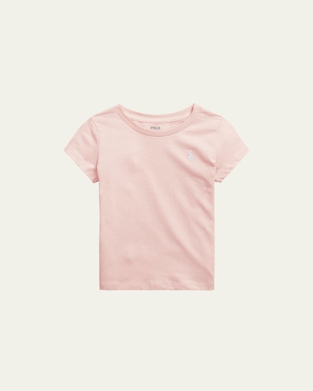 Girl's Logo Embroidered T-Shirt, Size 2-4