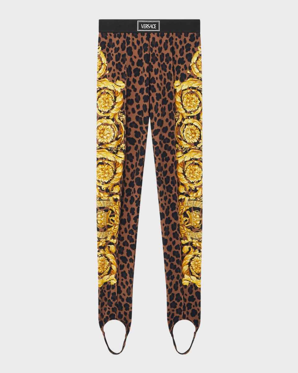 Wild Barocco-Print Stirrup Leggings