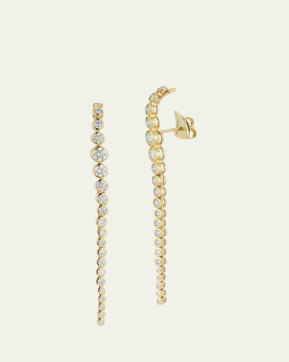 Grand River Earrings with Diamonds