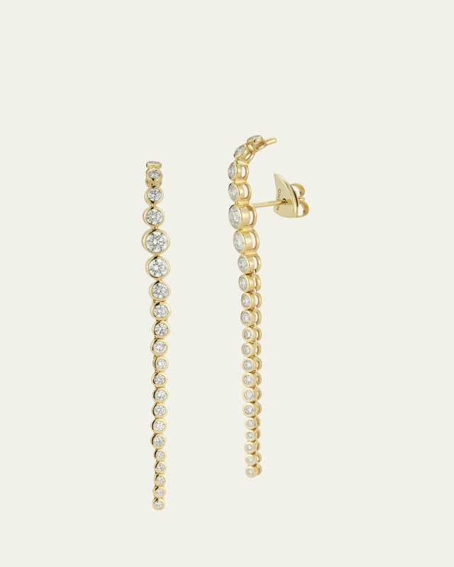 Grand River Earrings with Diamonds