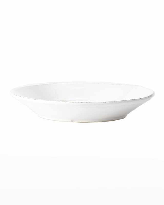 Melamine Lastra White Shallow Bowl