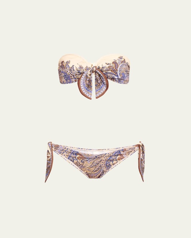 Ottie Paisley Scarf Two-Piece Swimsuit
