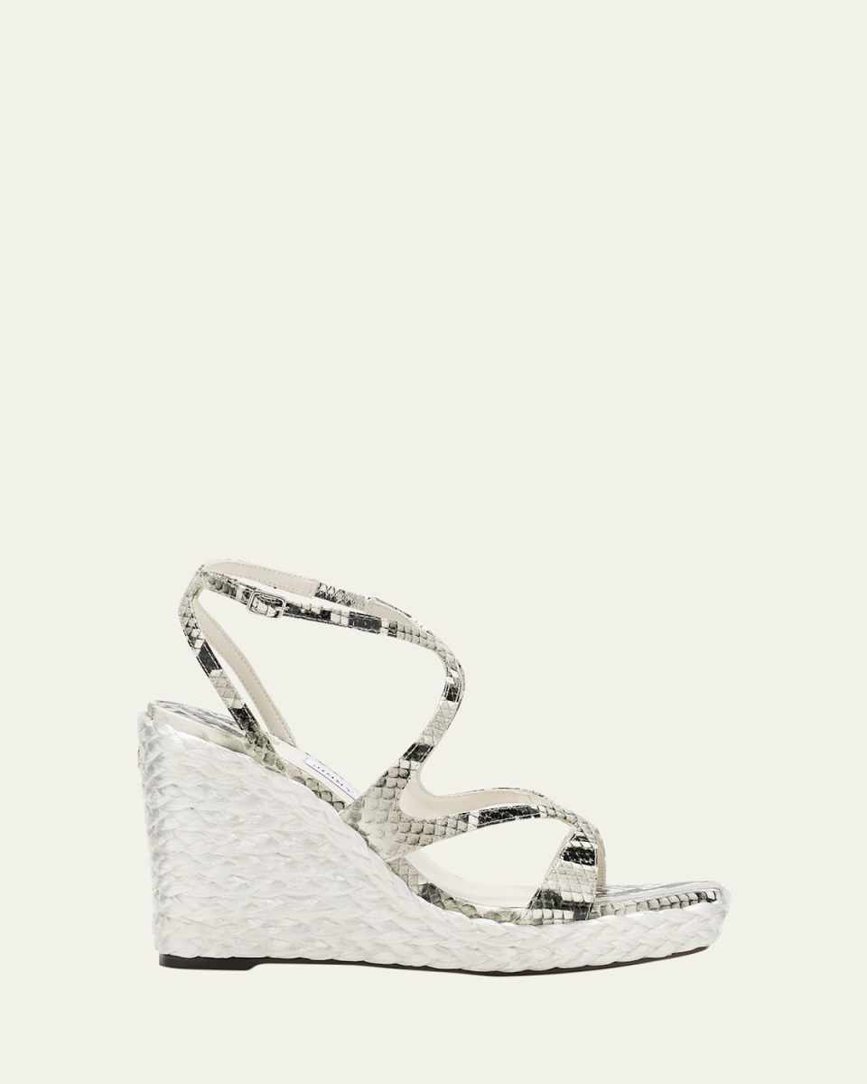 Ayla Embossed Wedge Espadrille Sandals