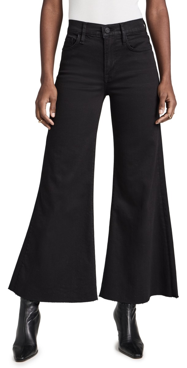 FRAME Le Palazzo Crop Jeans Blackfinn
