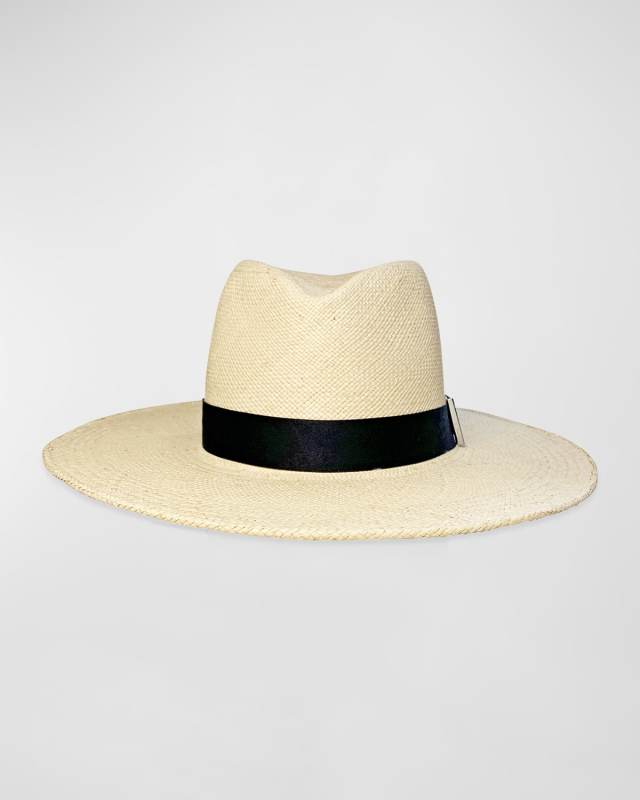 Jeanne Straw Fedora With Band